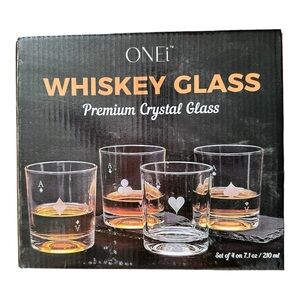 ONEi‎ Premium Crystal Whiskey Glasses NIB